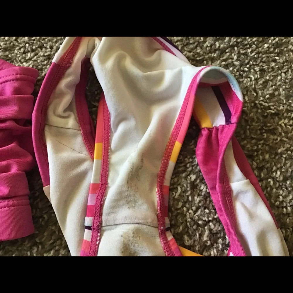 Gymboree 2 piece‎ tie back swimsuit, size 5/6
